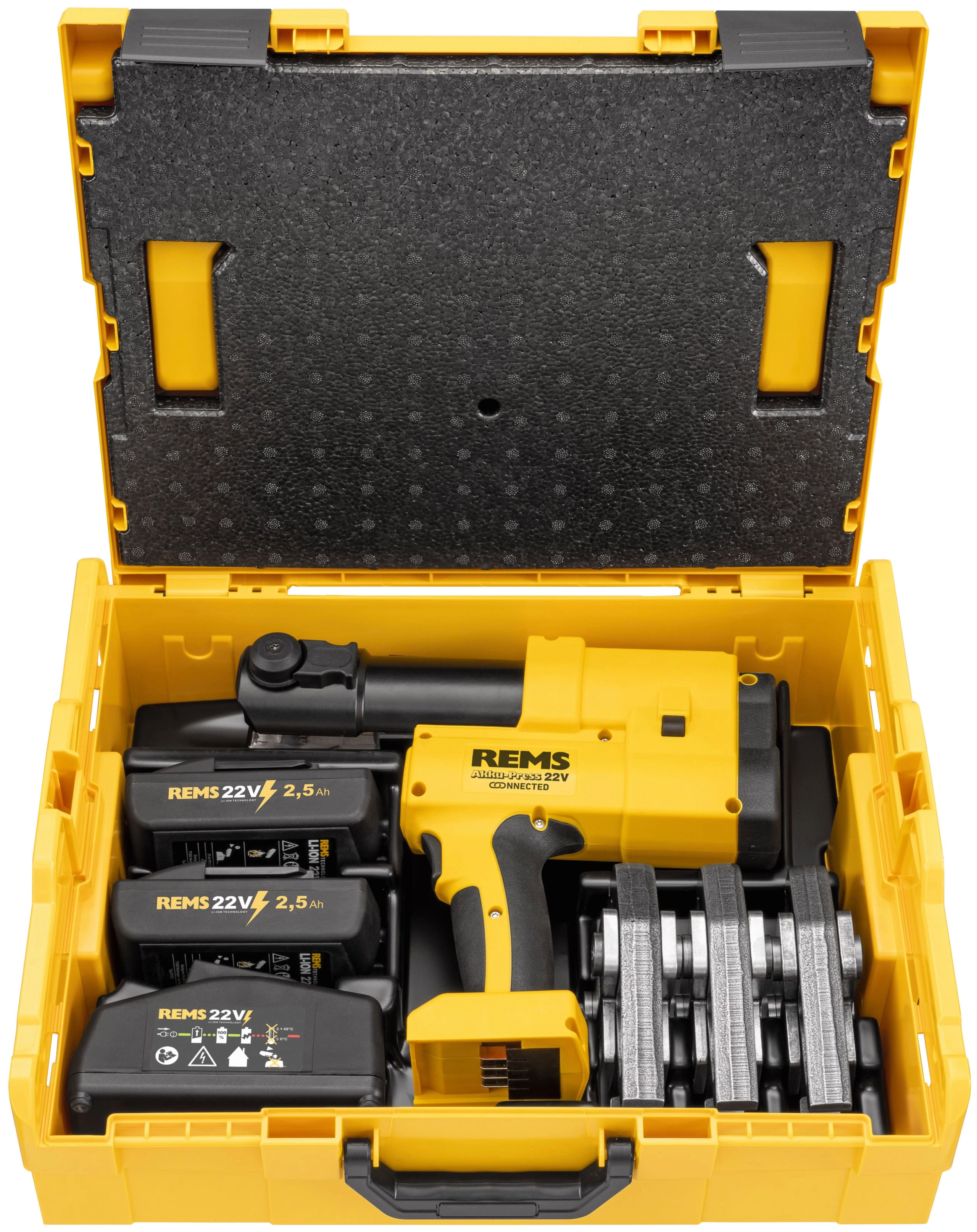 REMS Akku-Press 22V Connected set U 16+20+26 L-Boxx + Akku 2´5 Ah