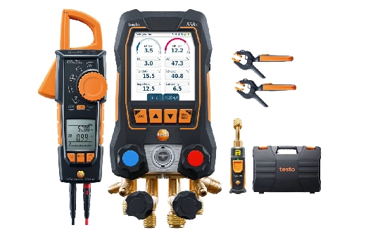 Set analizador de refrigeración testo 558s - Set Smart Bluetooth con vacuómetro, sondas de temperatura y pinza vatimétrica