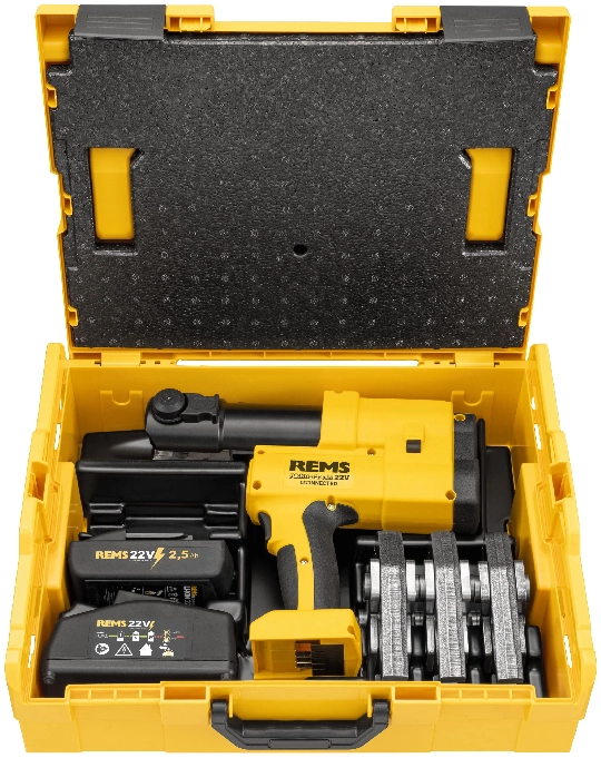 Producto REMS Akku-Press 22V Connected Set M 15+22+28 L-Boxx
