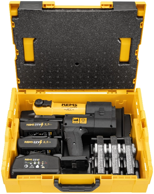 Producto REMS Akku-Press 22V ACC Set V 15+18+22 + Akku 2´5 Ah L-Boxx