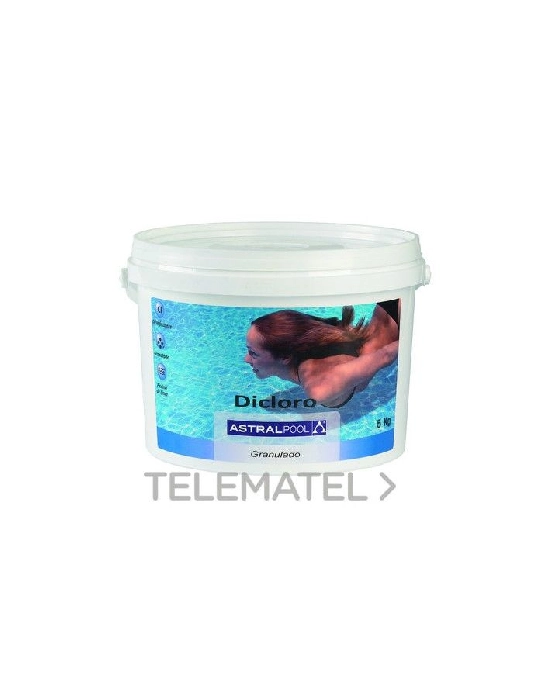 Dicloro granulado 55% Astralpool bote de 5 Kg (precio por kilo) 8432611858893 Astralpool