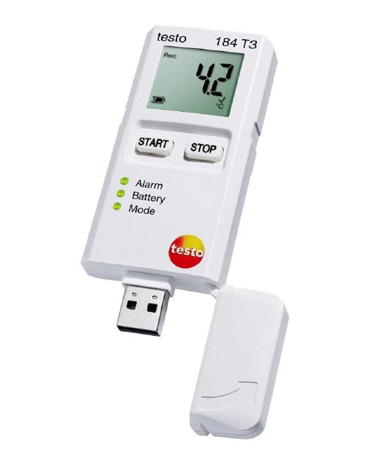 Producto Monitor de temperatura USB testo 184 T3 - Monitor de temperatura para medios de transporte
