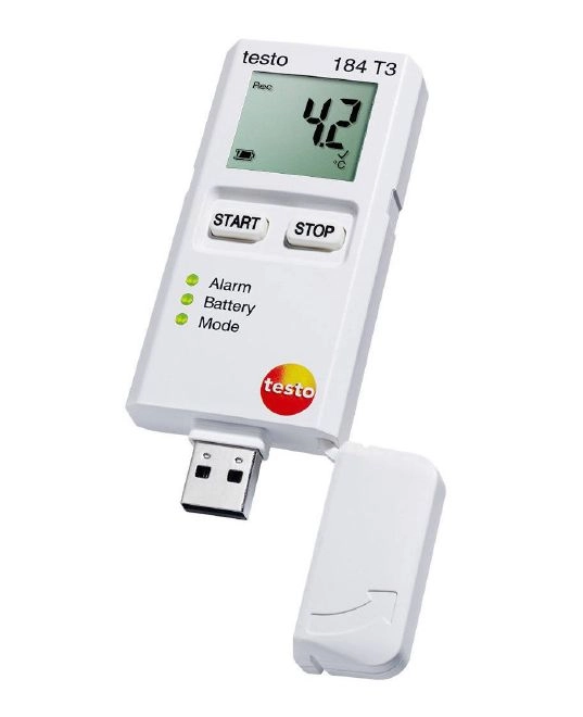 Monitor de temperatura USB testo 184 T3 - Monitor de temperatura para medios de transporte
